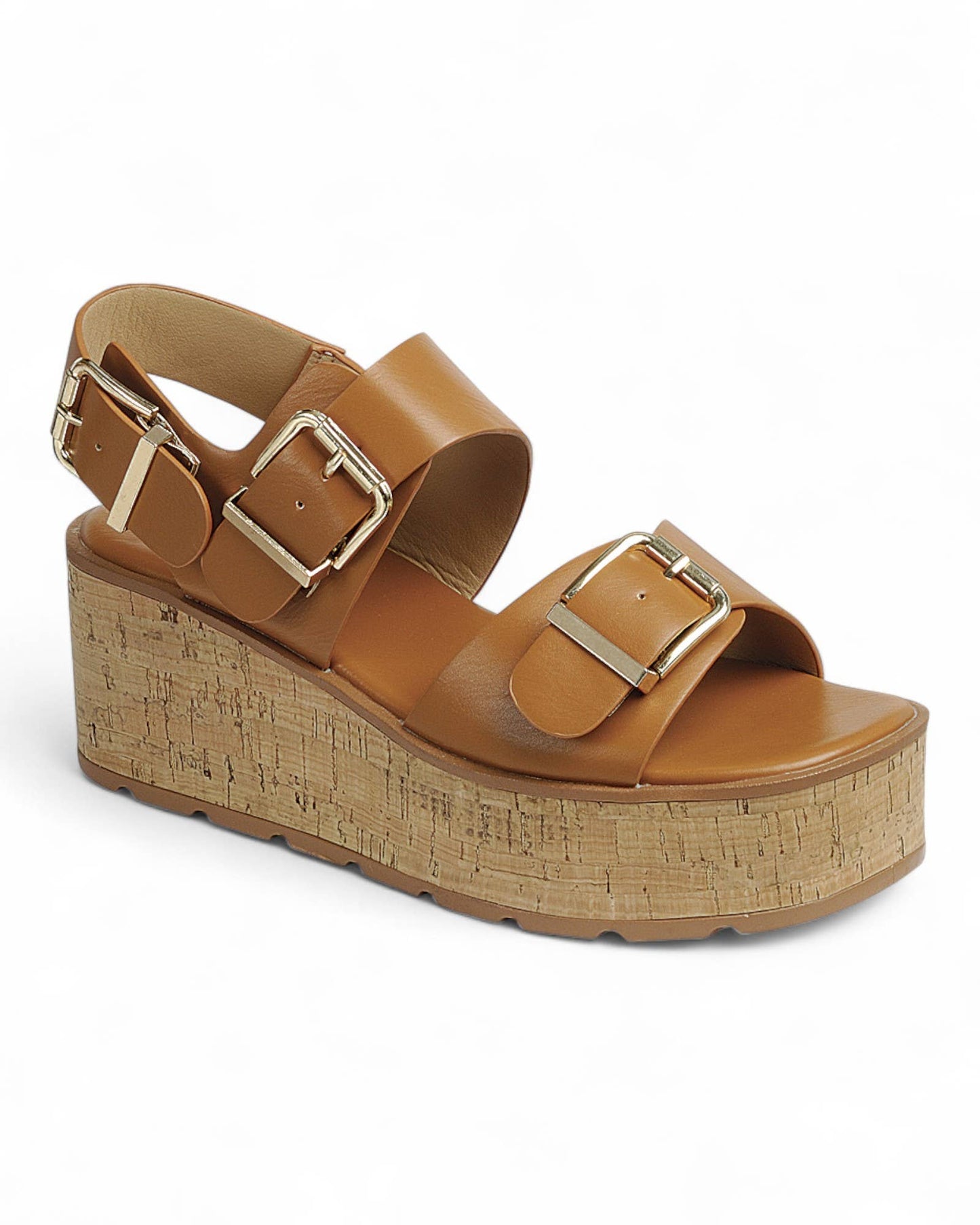 Megan Wedge Buckled Sandal