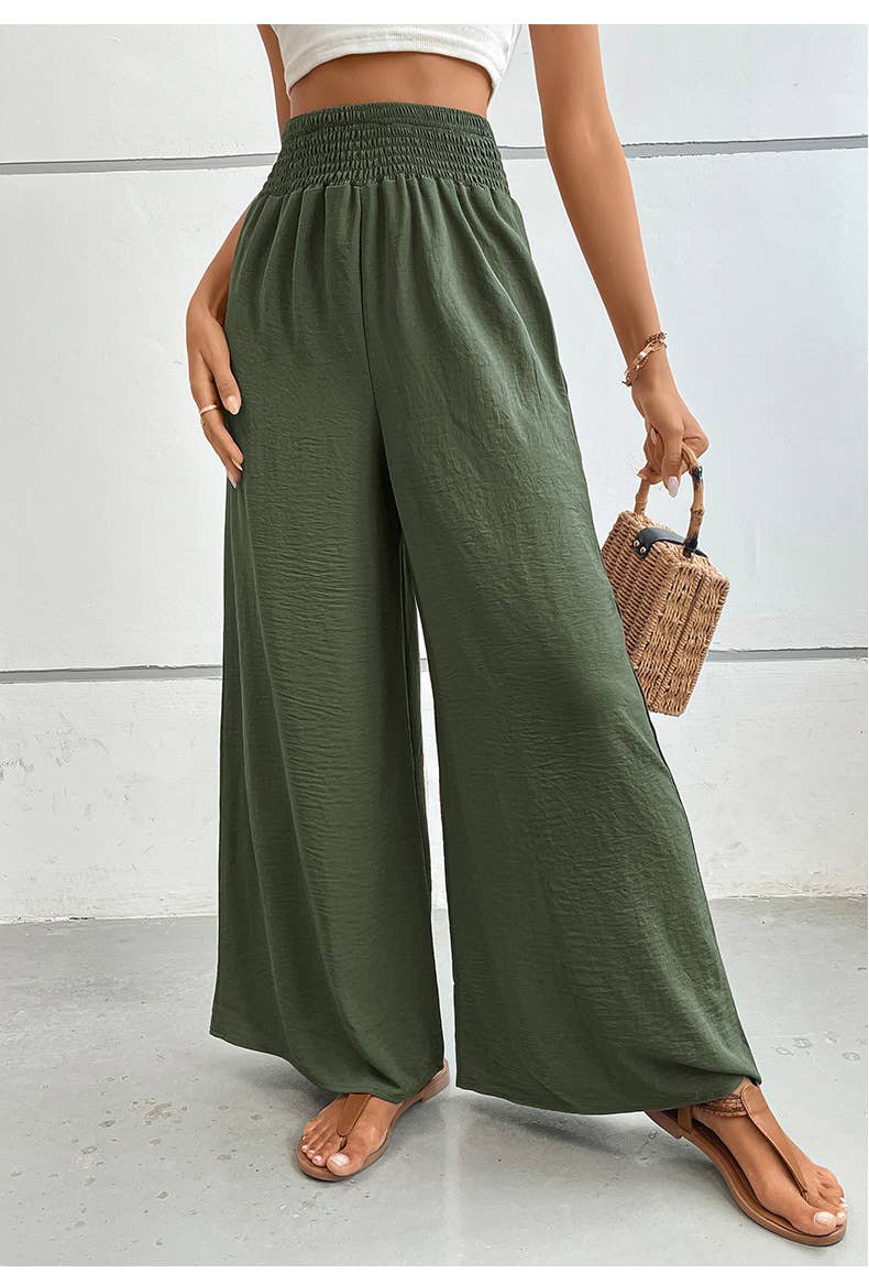 Simple Flared Wide-Leg Pants