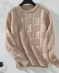 Checked Crewneck Sweater