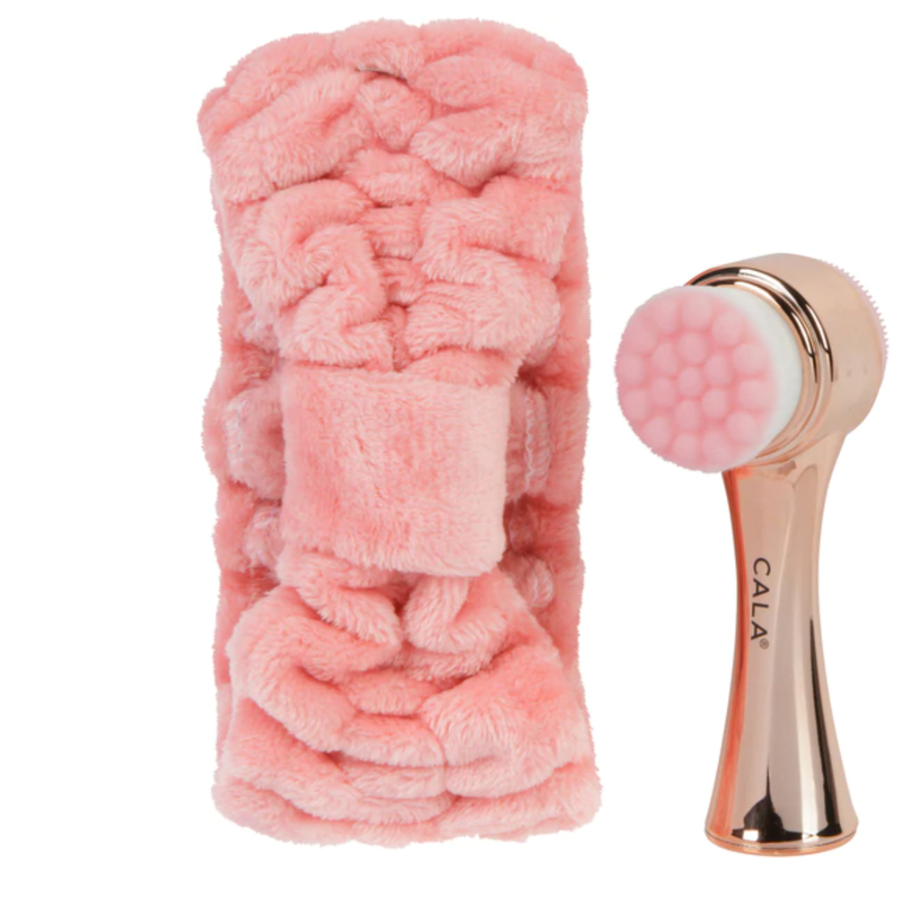 CALA Goal to Glow Dual Action Facial Brush & Headband Set