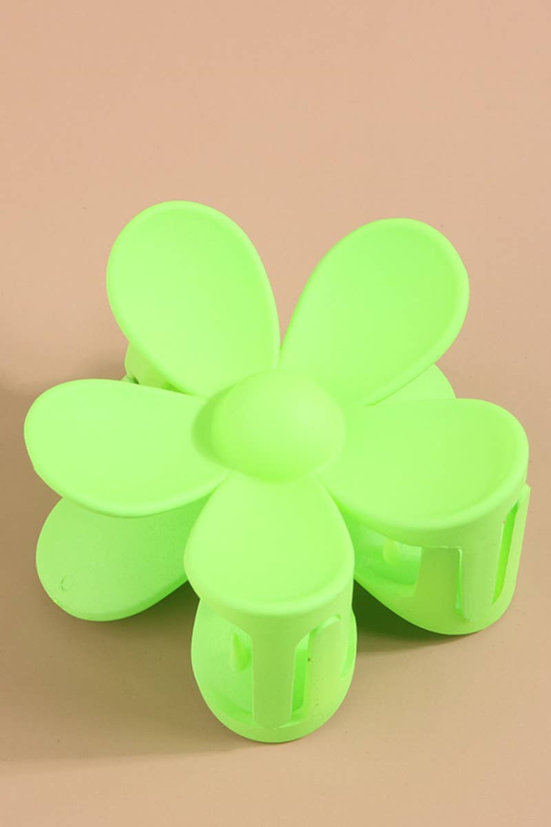 Matte Floral Hair Claw Clip