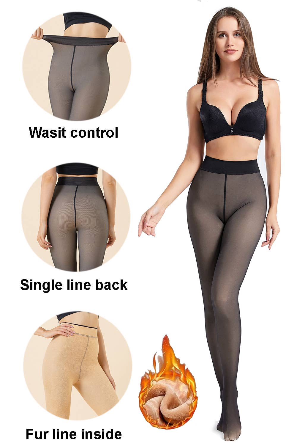 Thermal fleece stocking leggings