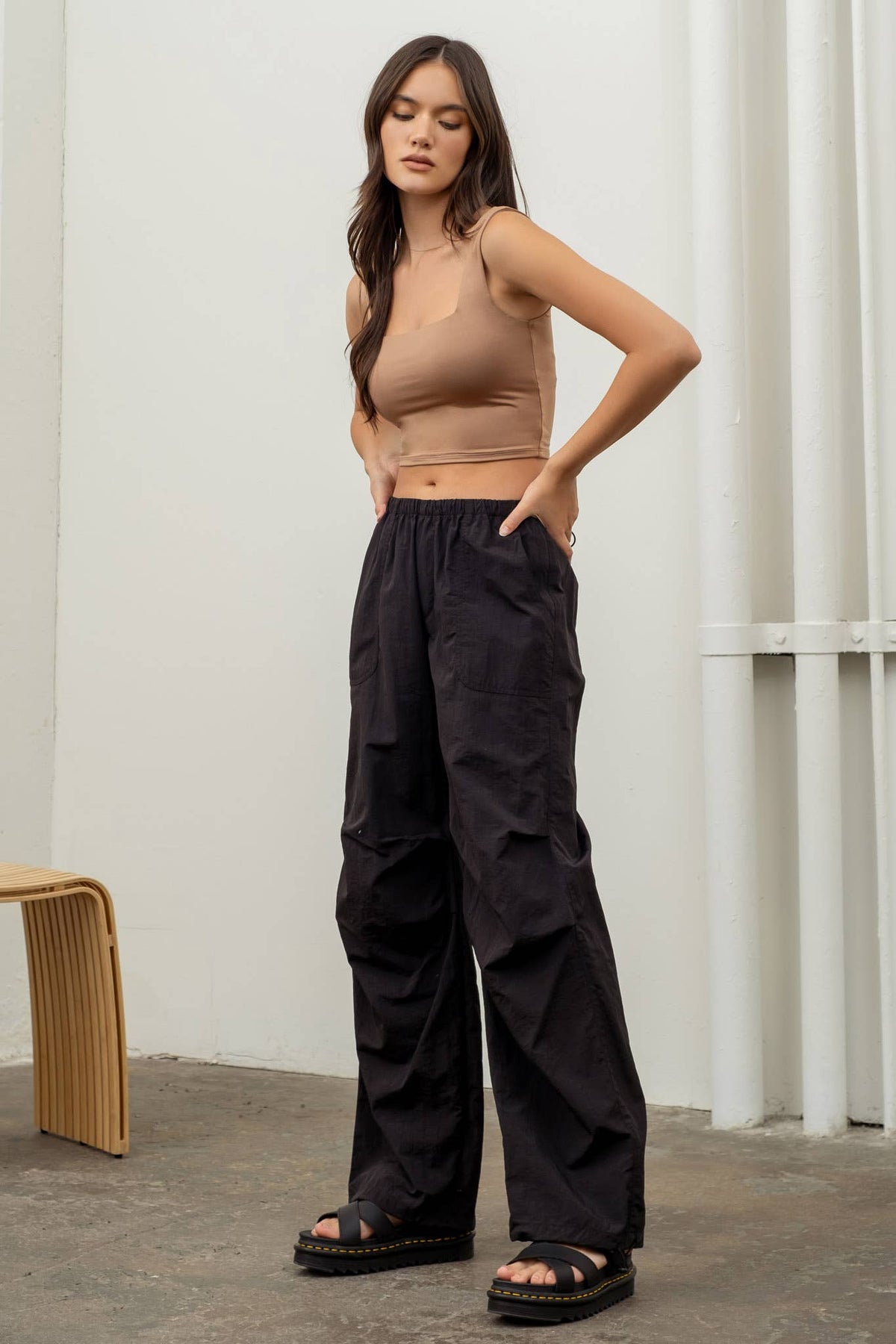 REVERSIBLE CROPPED SQUARE NECK TANK