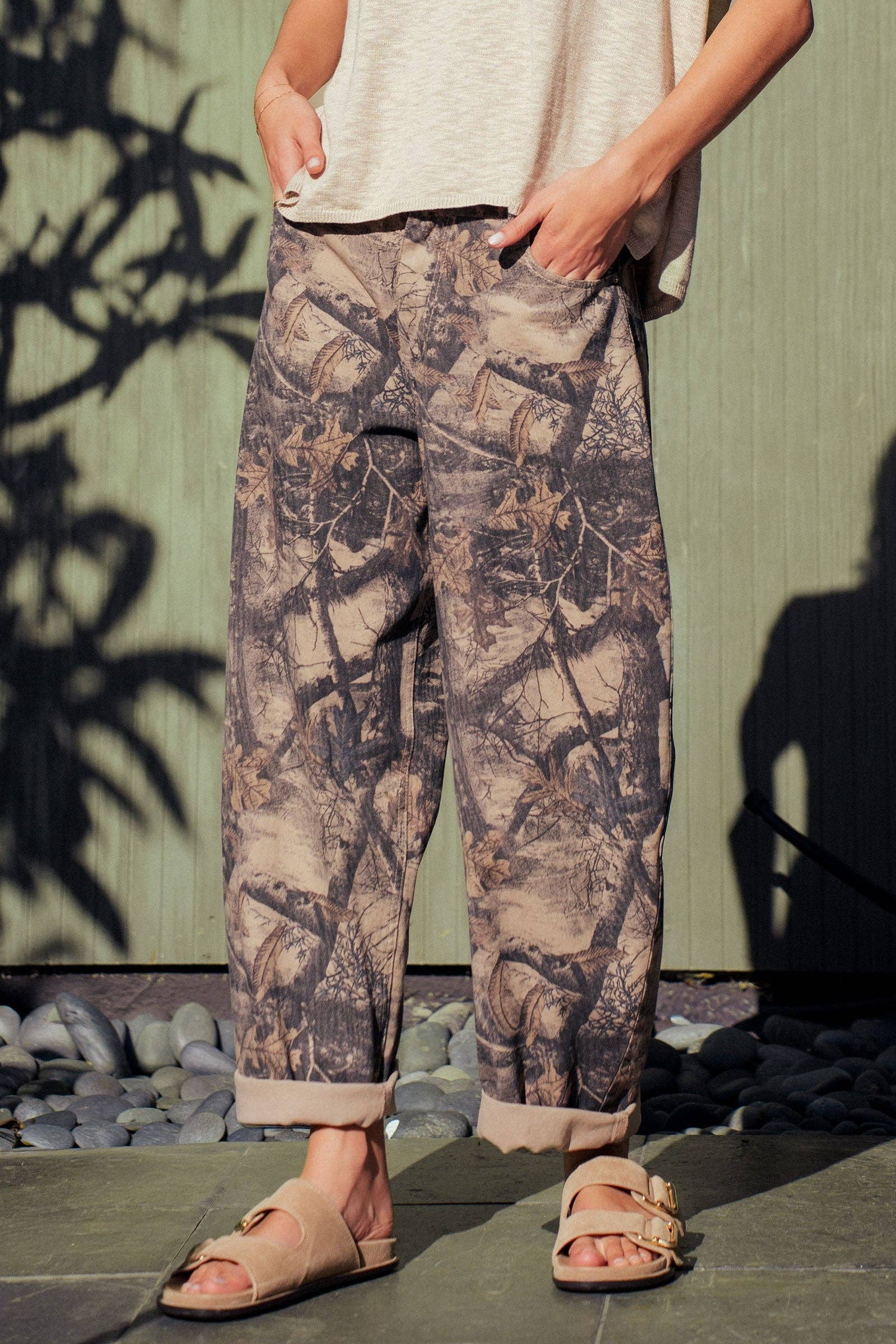 Vintage Washed Camo Barrel Pants (PRE🤍ORDER)