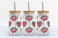 Hearts & Kisses Valentines Day Seasonal 16oz Libbey Glass Tumbler