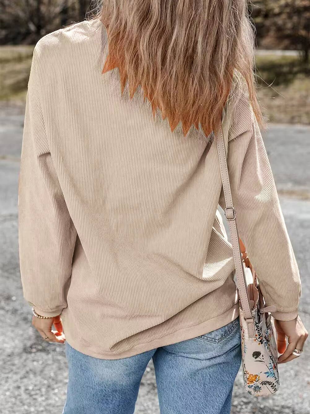 Minimalist Long Sleeve Cozy Knit Sweatshirt