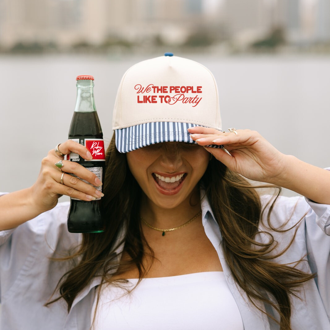 We The People Like To Party Embroidered Hat- 4th Of July