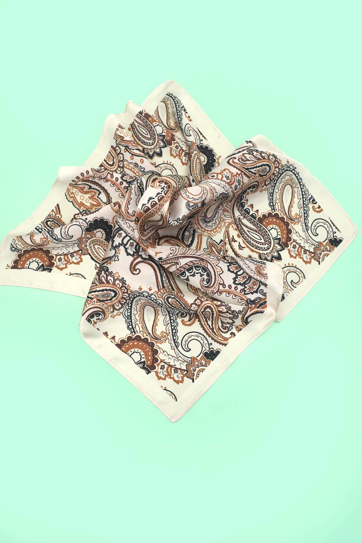 PAISLEY PINK SILKY FEEL BANDANA