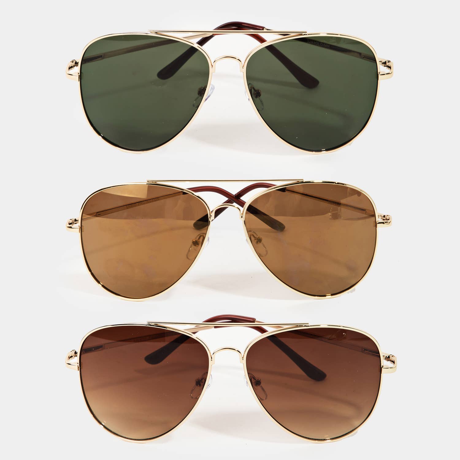 Double Bridge Aviator Sunglasses