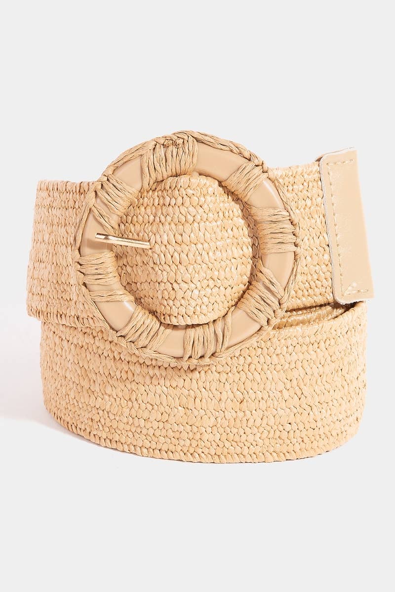 Elastic Intricate Braided Hoop Buckle Belt