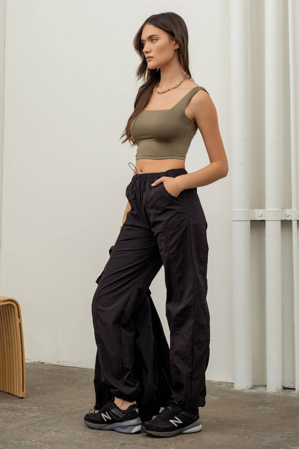 REVERSIBLE CROPPED SQUARE NECK TANK