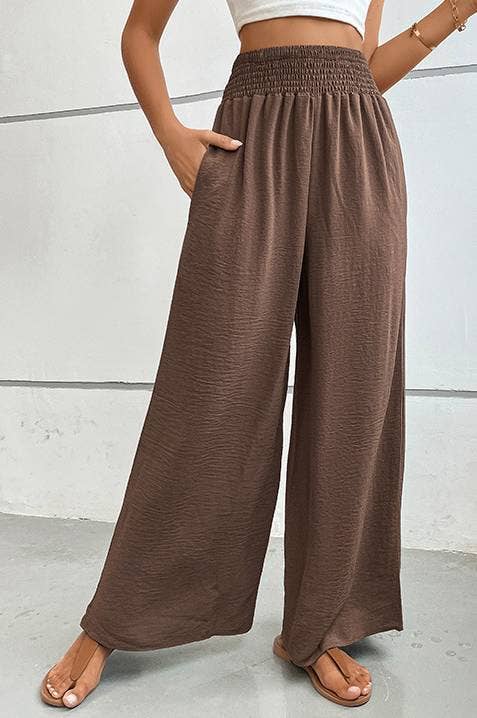 Simple Flared Wide-Leg Pants
