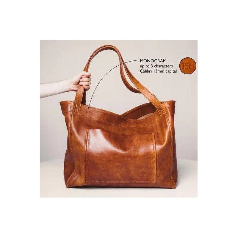 Soft Leather Single Shoulder Bag With Exterior Pocket