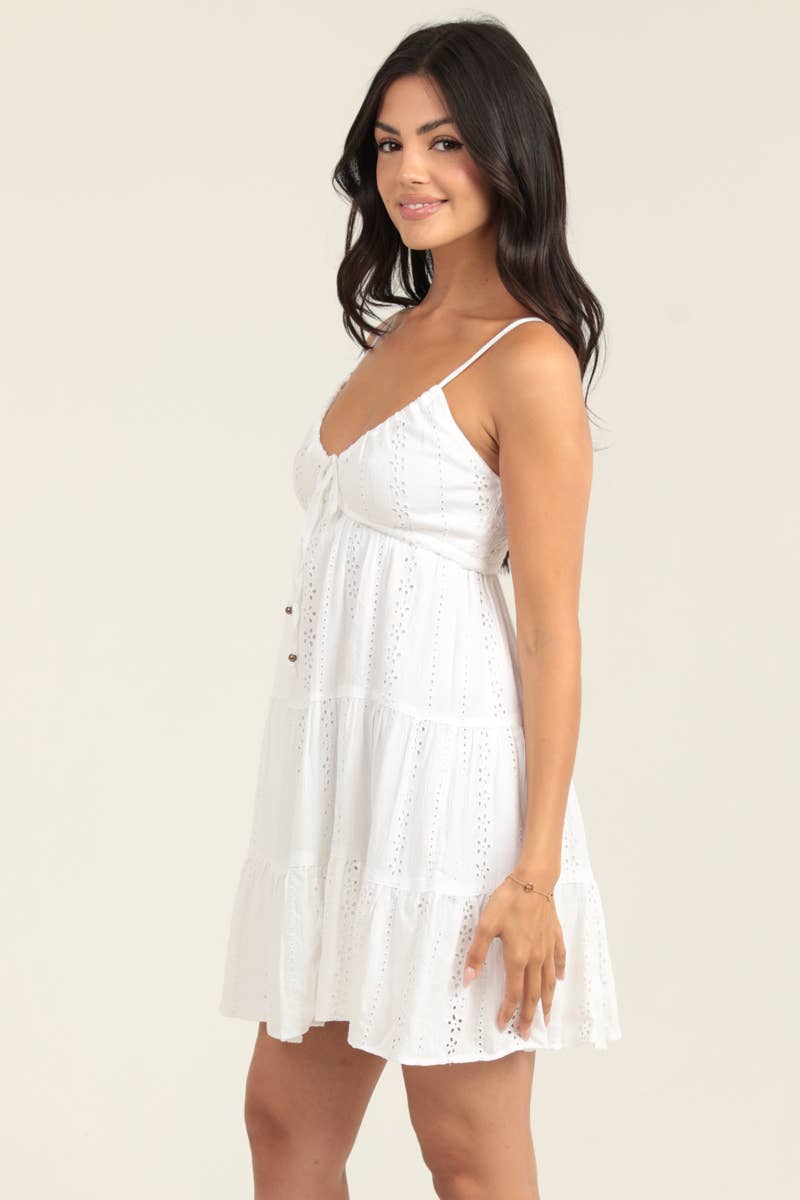 EYELET EMBROIDERED SUNDRESS