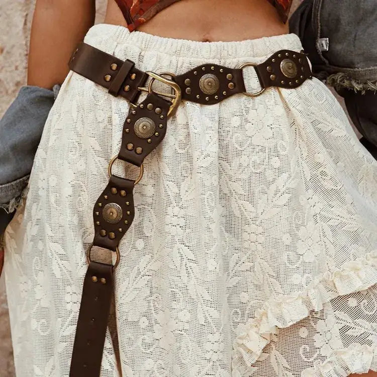 Western Vegan Leather Belt