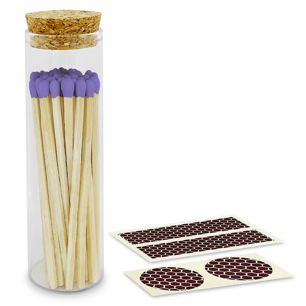 4" Matches in Chic Cork Top Jar - Colors of Your Choice