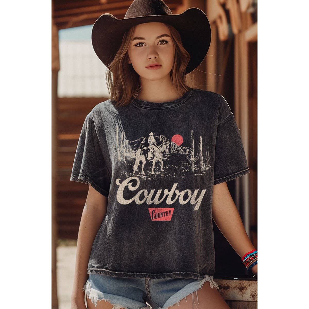 COWBOY COUNTRY MINERAL GRAPHIC TOP (PRE🤍ORDER)