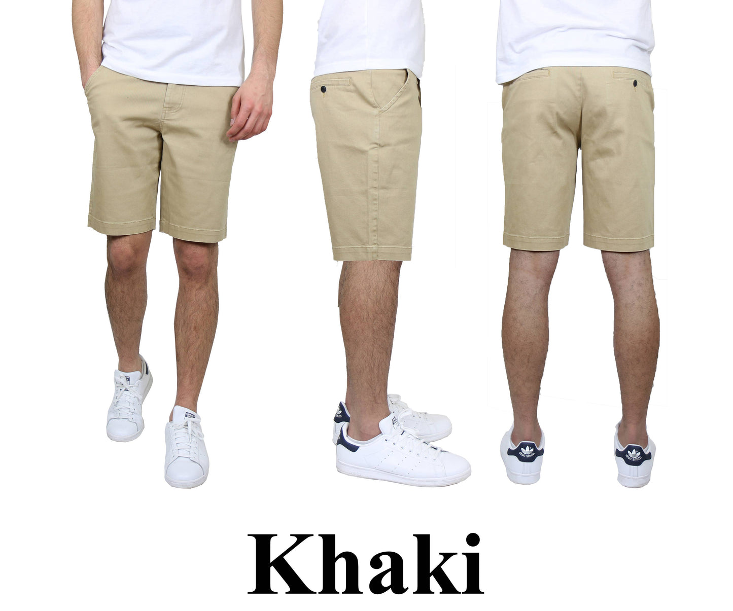 Men's 5-Pocket Flat-Front Slim-Fit Stretch Shorts