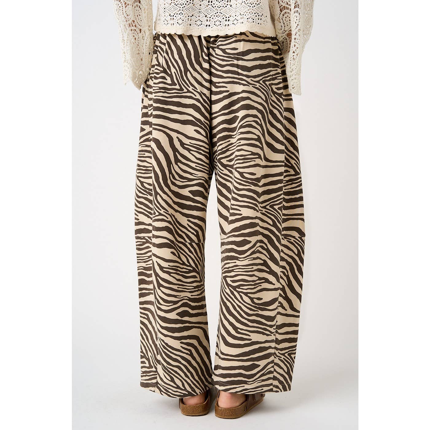 Zebra Printed Mid Rise Pants with Pockets (PRE🤍ORDER)