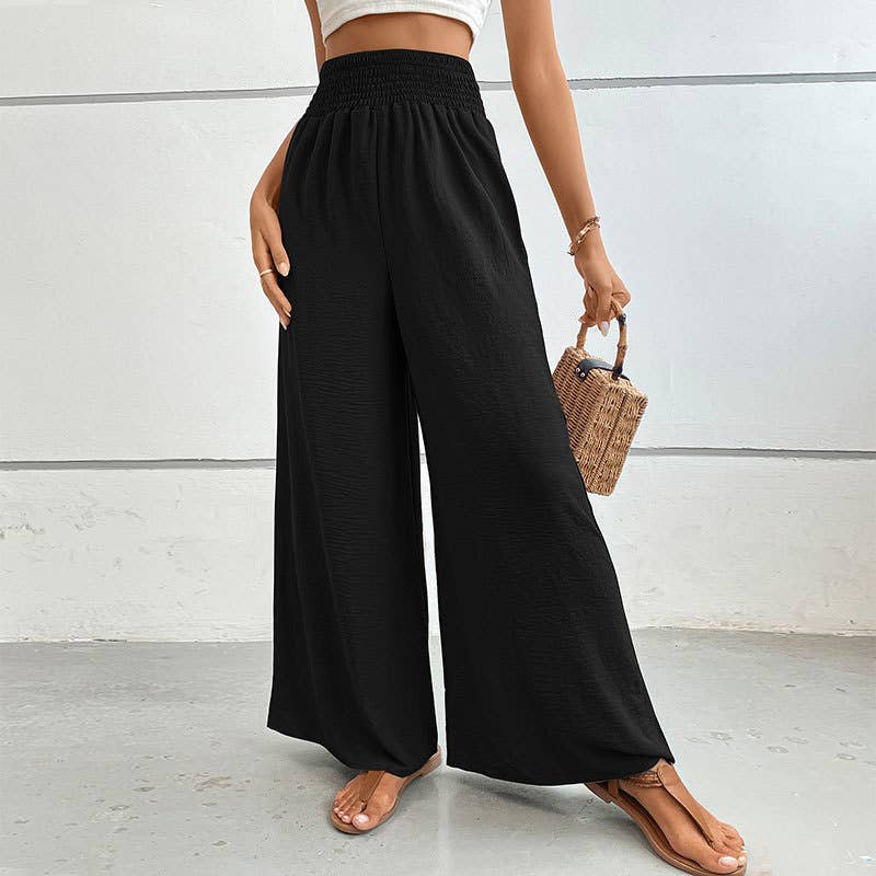 Simple Flared Wide-Leg Pants