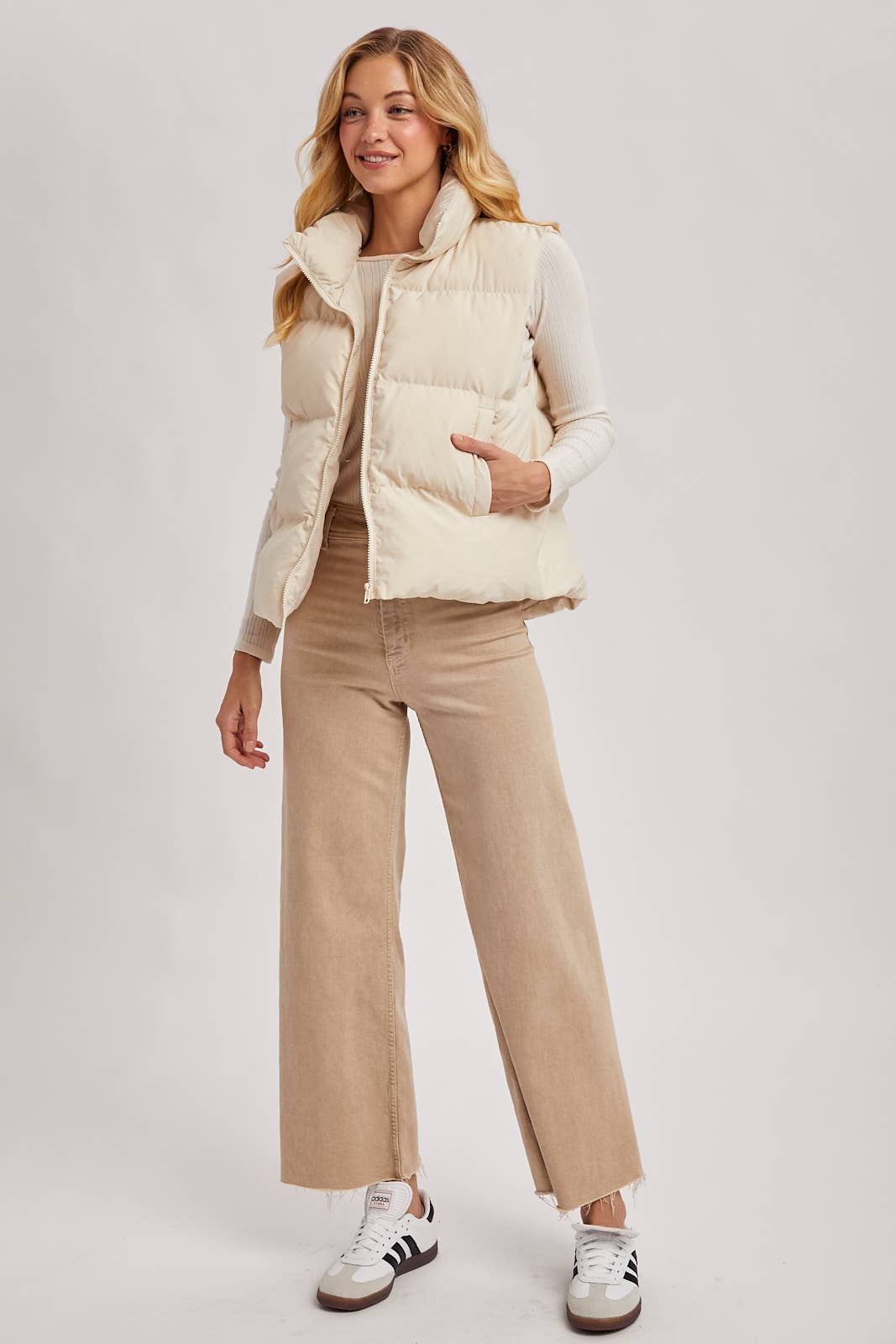 ZIPPER FRONT PUFFER VEST