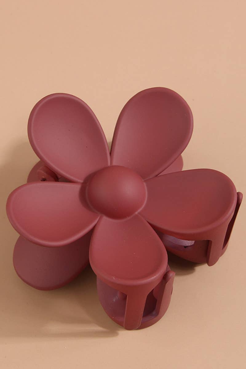 Matte Floral Hair Claw Clip