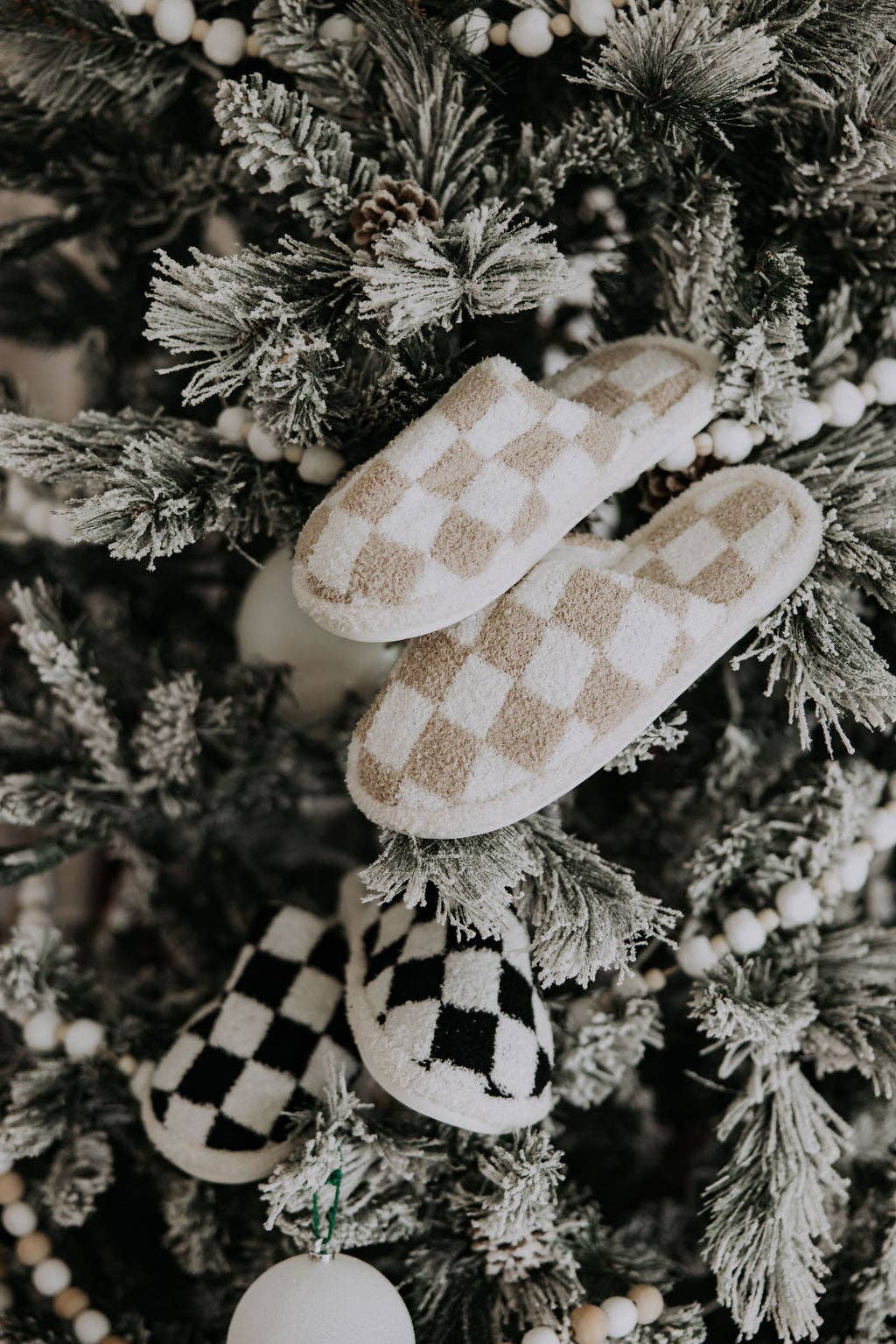 Mama X Checkered Slippers