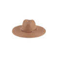 PANAMA BRIM SUMMER HAT WITH CHAIN ACCENT