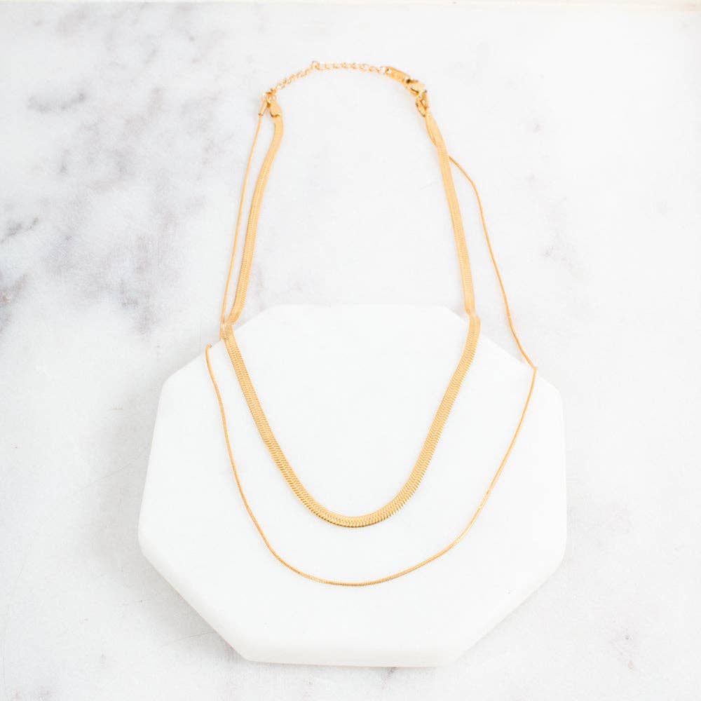 Brooke Layered Chain Necklace - WATERPROOF (PRE🤍ORDER)