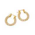 Lizzie Pave Hoops - WATERPROOF