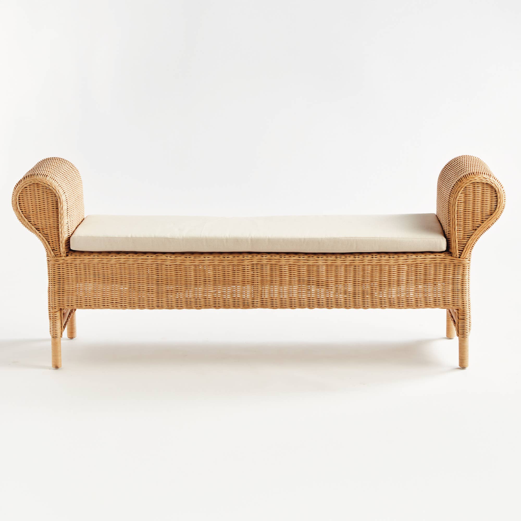 Wrightsville Rattan Woven Bench