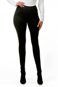 Solid color winter warm fleece lined High Waisted thermal leggings