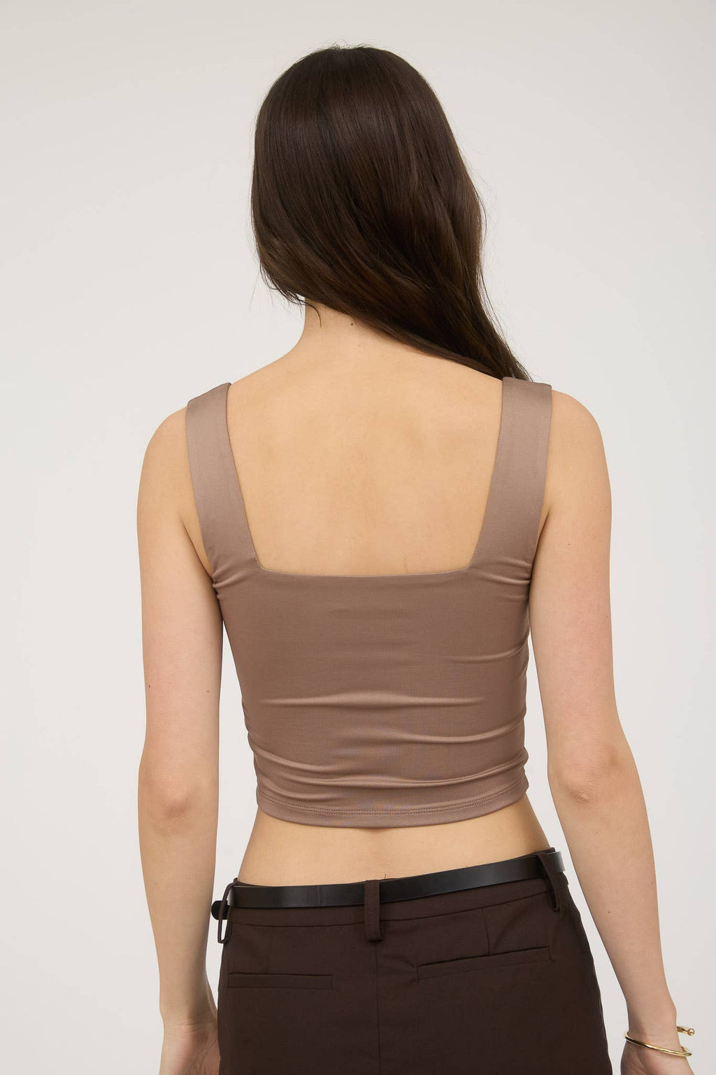 REVERSIBLE CROPPED SQUARE NECK TANK