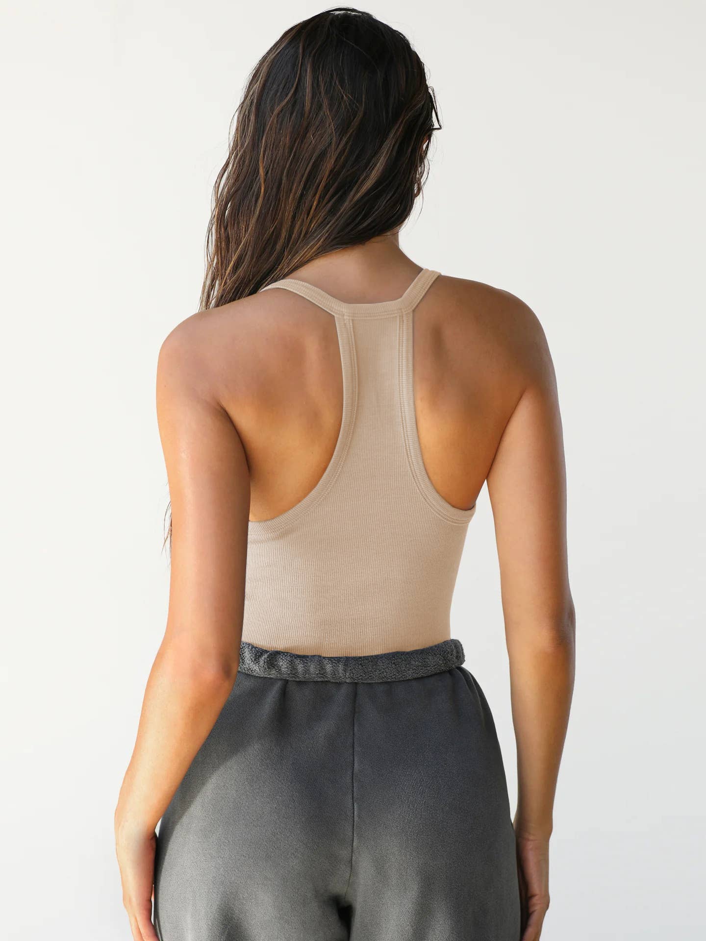 Knit Tank Top Sexy Slim Top Inner Sports Bottom Shirt