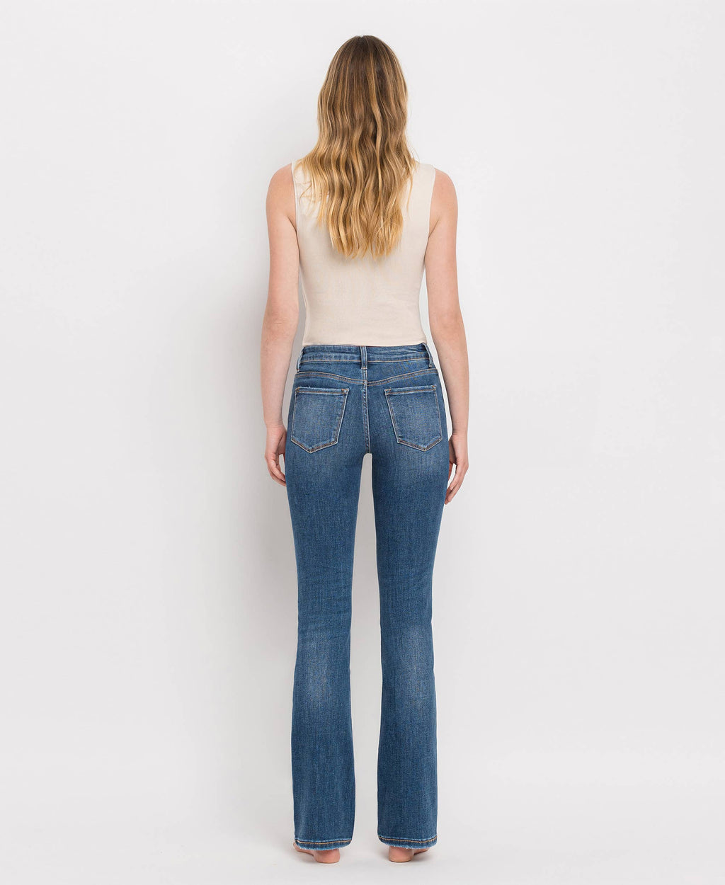 MID RISE BOOTCUT JEANS