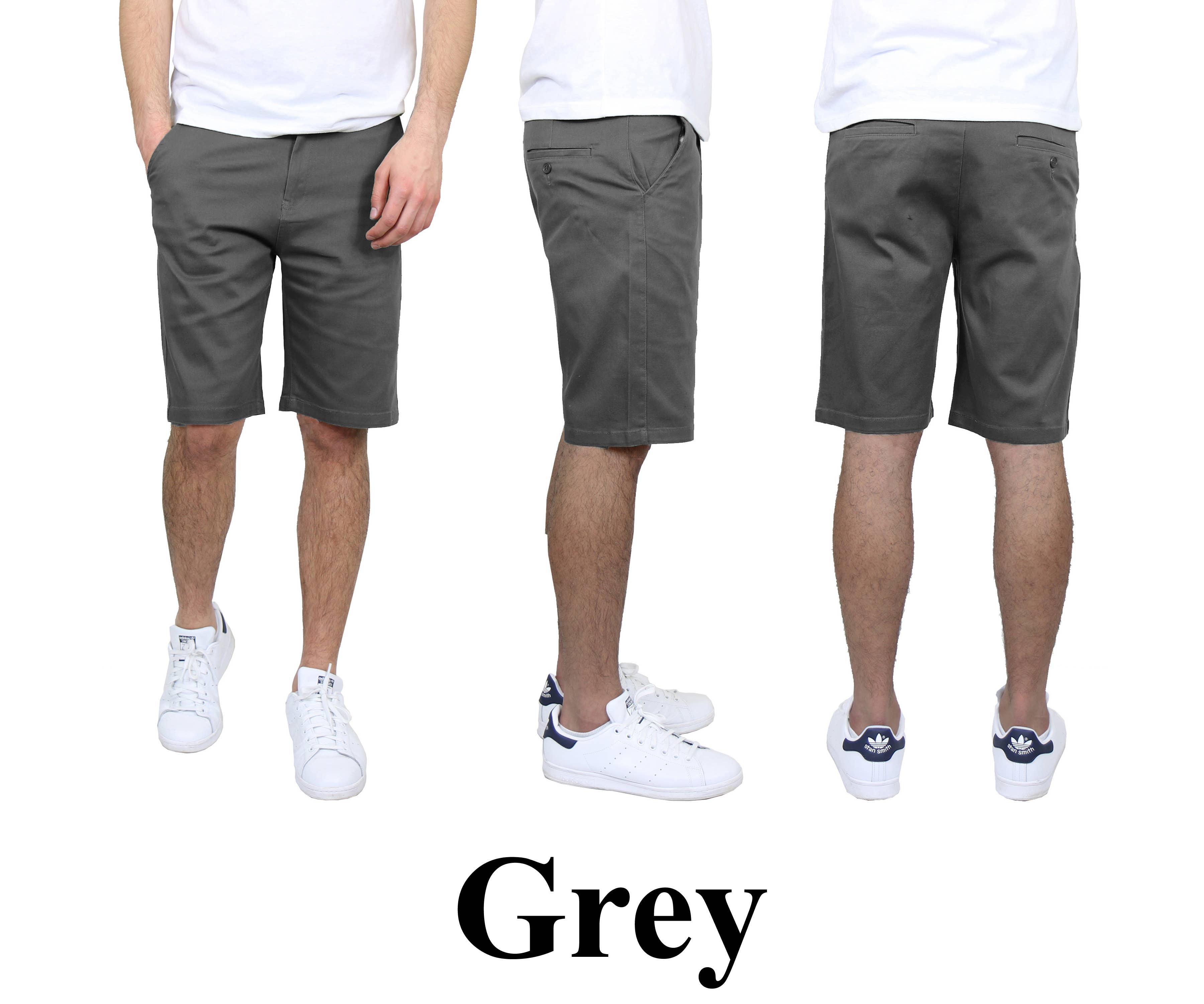 Men's 5-Pocket Flat-Front Slim-Fit Stretch Shorts