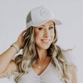 Mama X™ Premium Canvas Trucker Hat - White/Gray