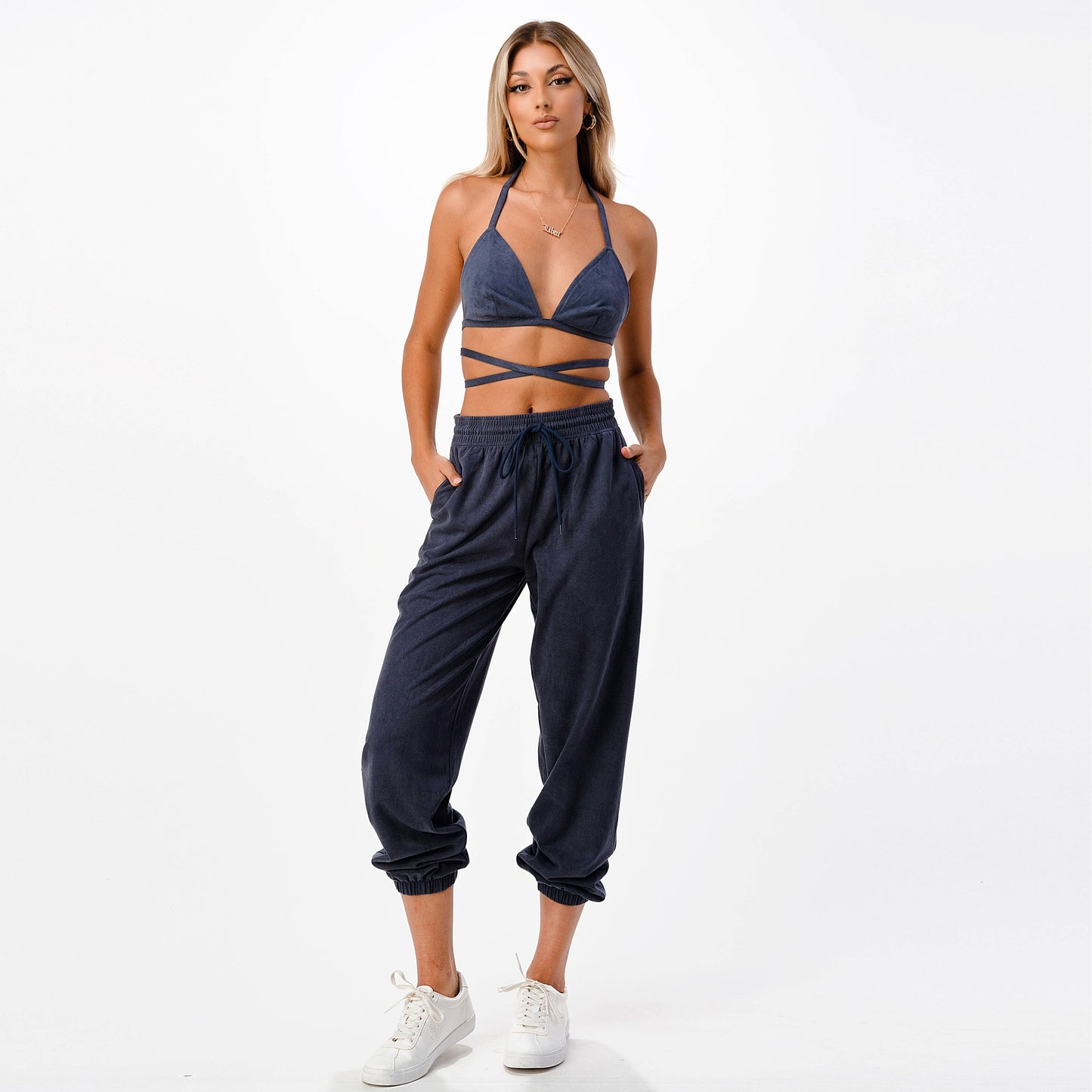 Bralette top with straps at the waist