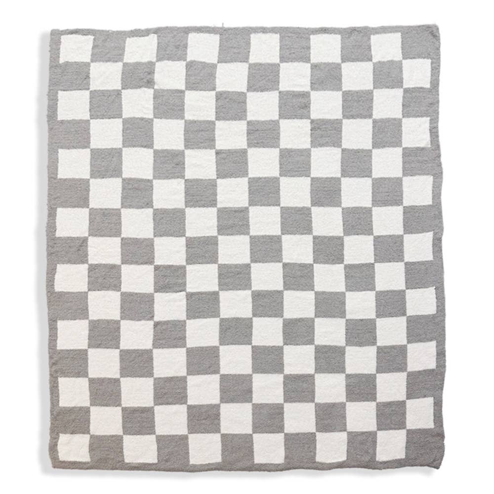 Reversible Checkered Patterned Throw Blanket