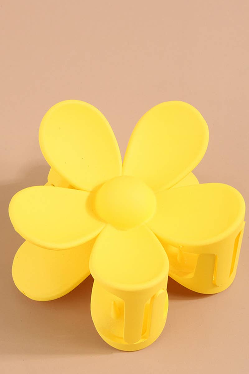 Matte Floral Hair Claw Clip