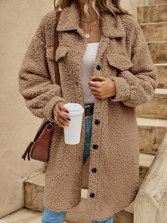 Button Up Sherpa Jacket
