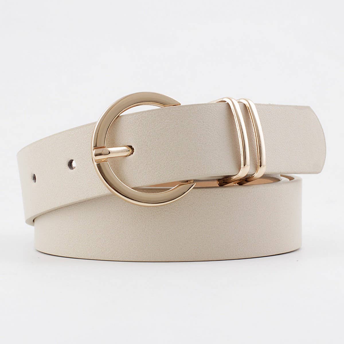 RING HOLE PIN BUCKLE DECORATIVE AMERICAN BELT