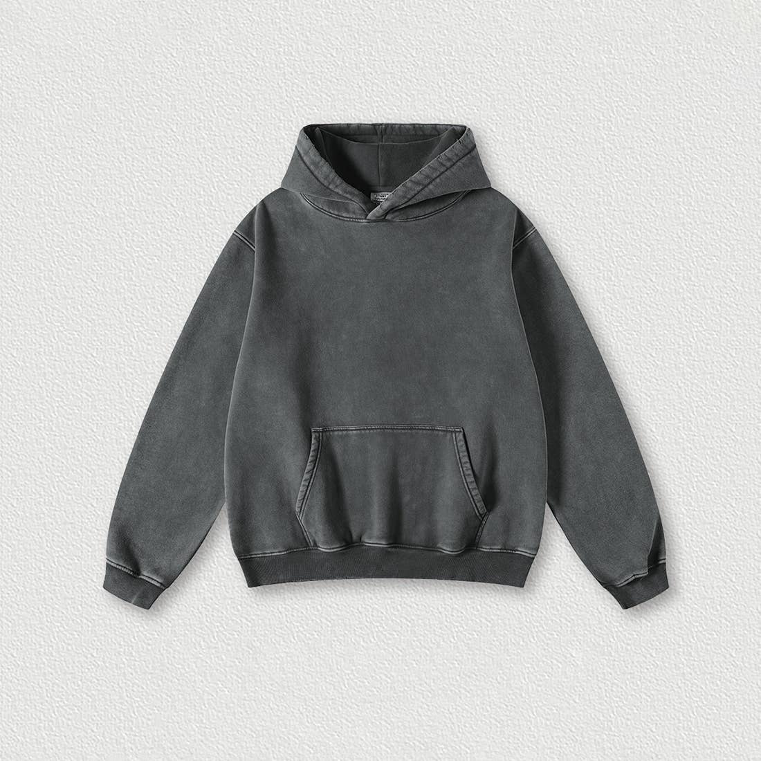 Cozy Oversized Washed Solid Color Hooded Sweatshirt