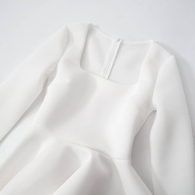 White babydoll mini dress