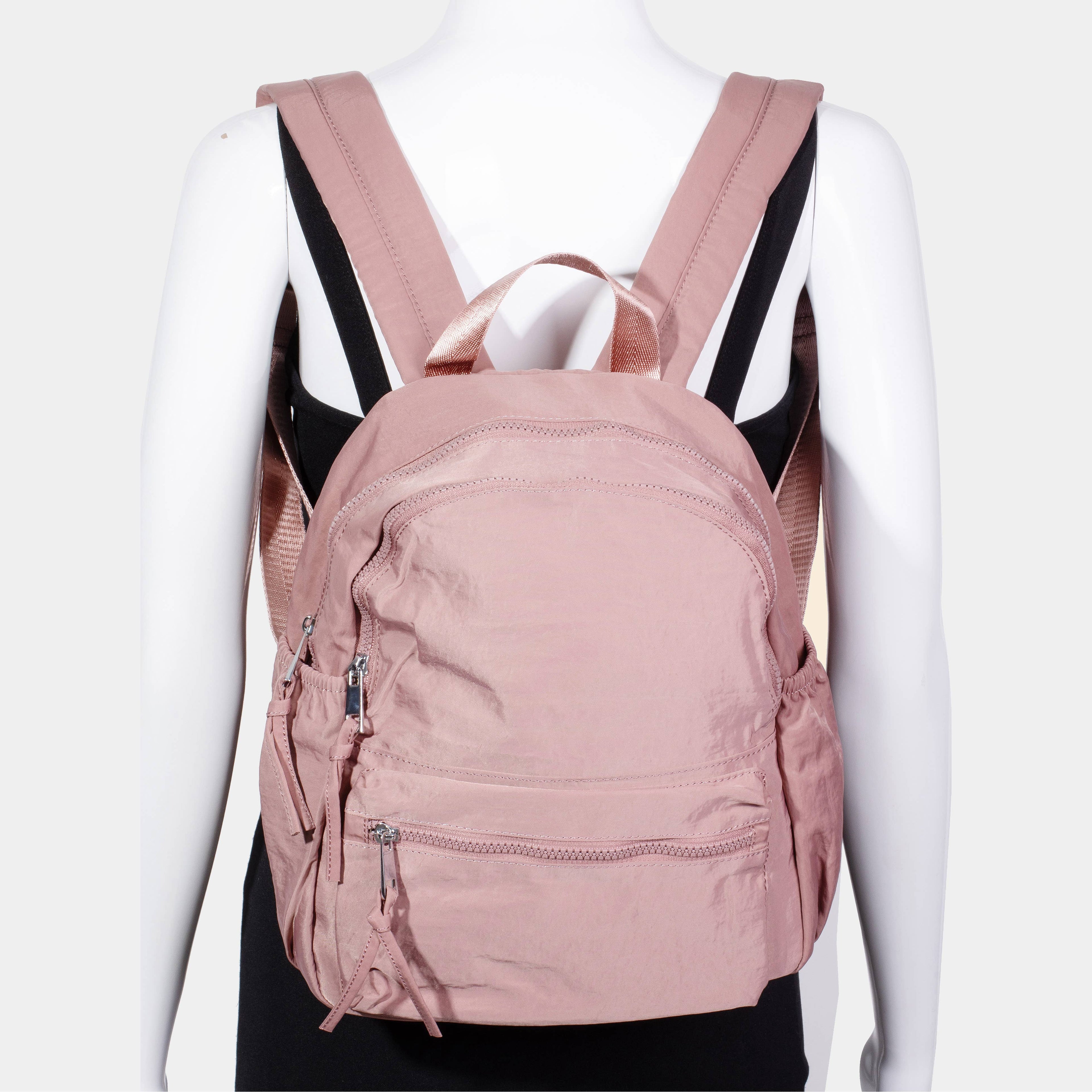 Nylon Multi Zip Backpack