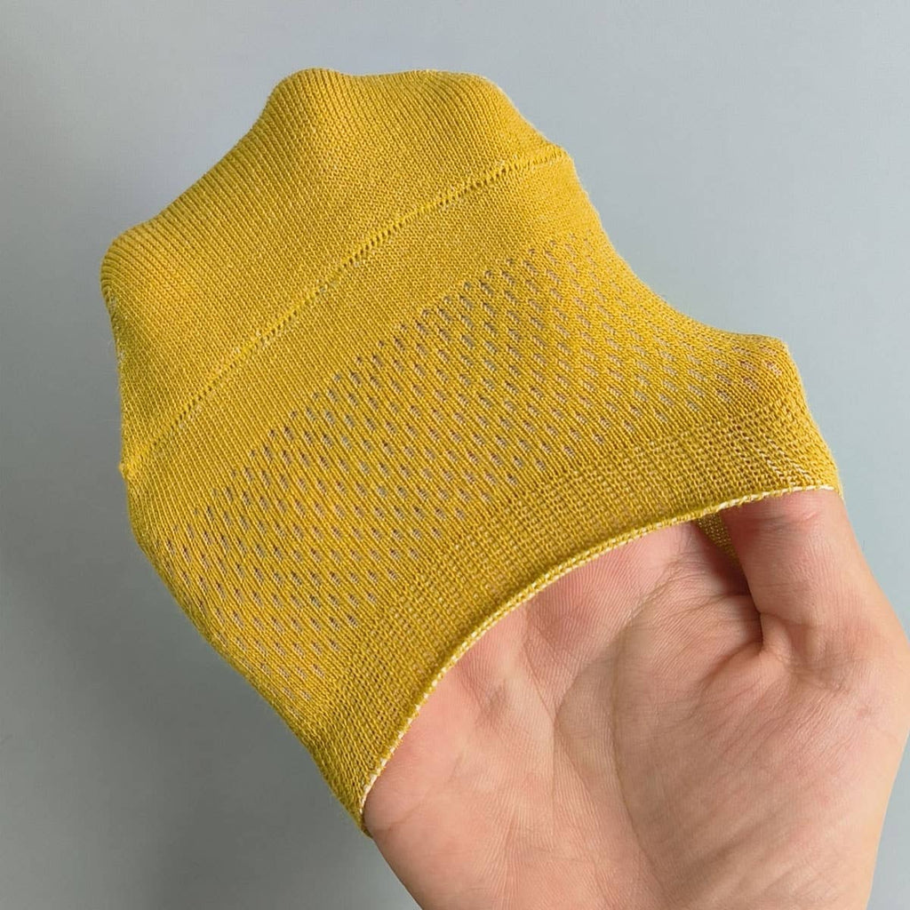 Mesh Solid No Show Socks
