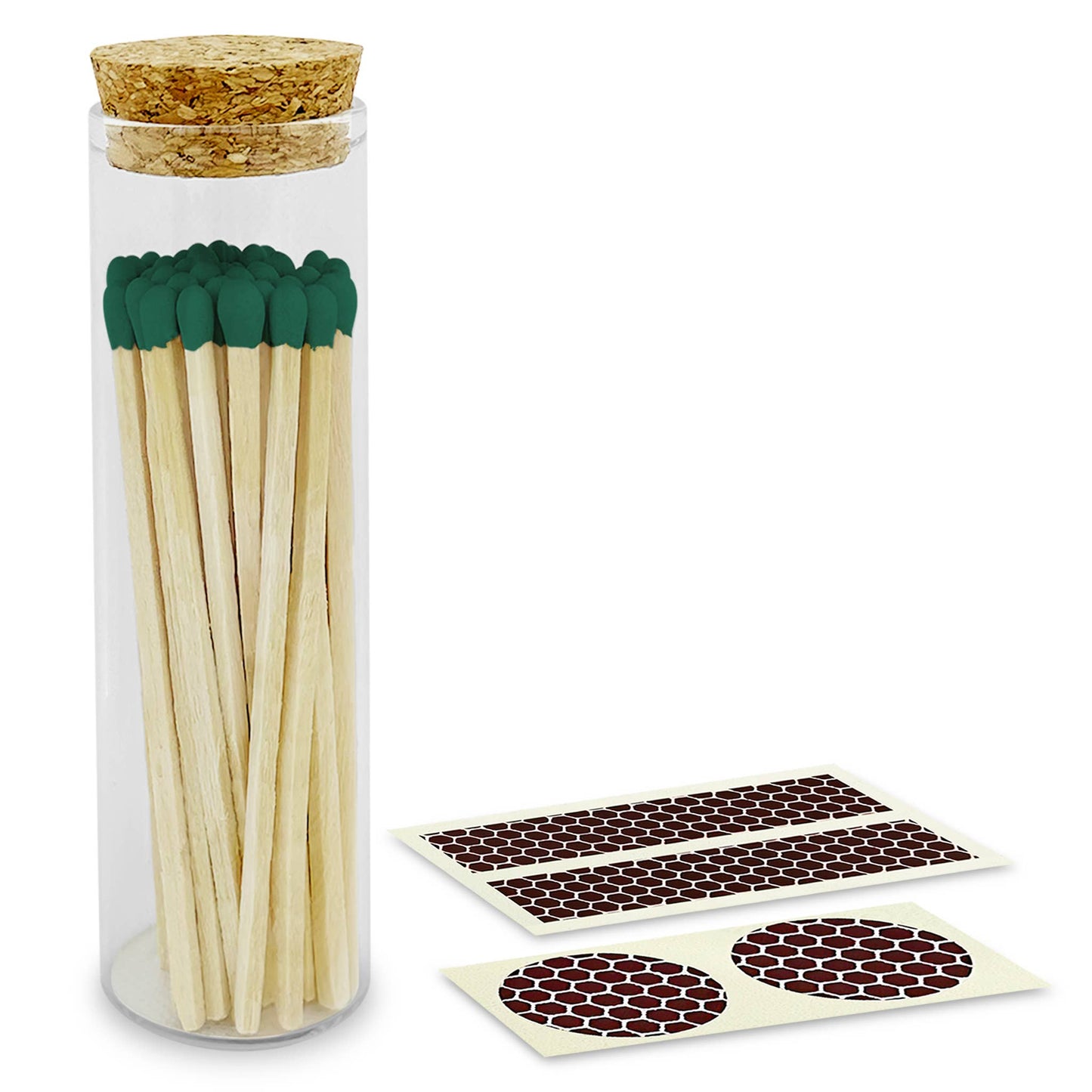 4" Matches in Chic Cork Top Jar - Colors of Your Choice