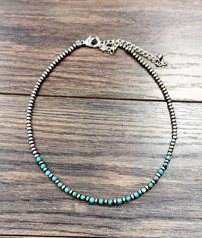 16" Western 4mm Round Gemstone Necklace (PRE🤍ORDER)